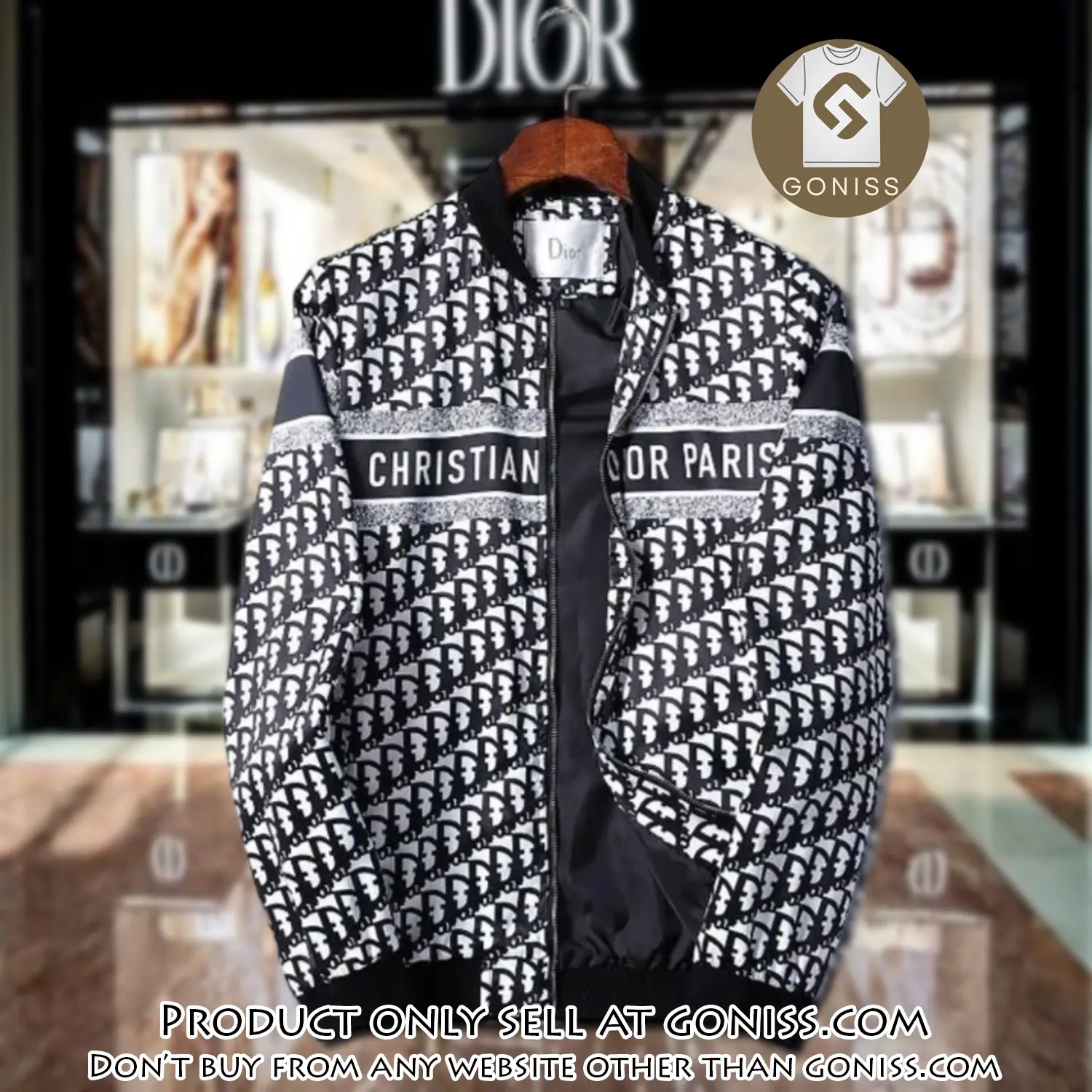 Dior luxury brand varsity zipper jacket vst1068 gn1147518